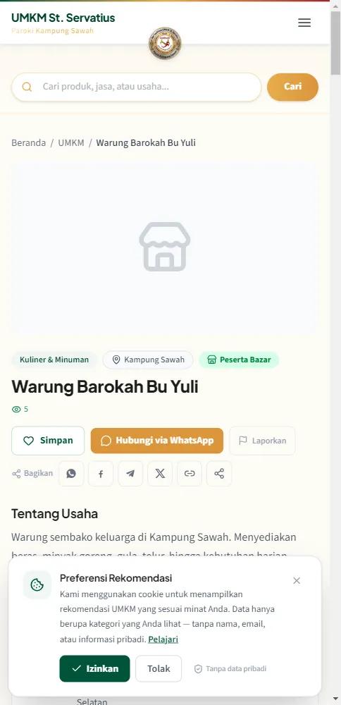 Halaman umum Warung Barokah Bu Yuli
