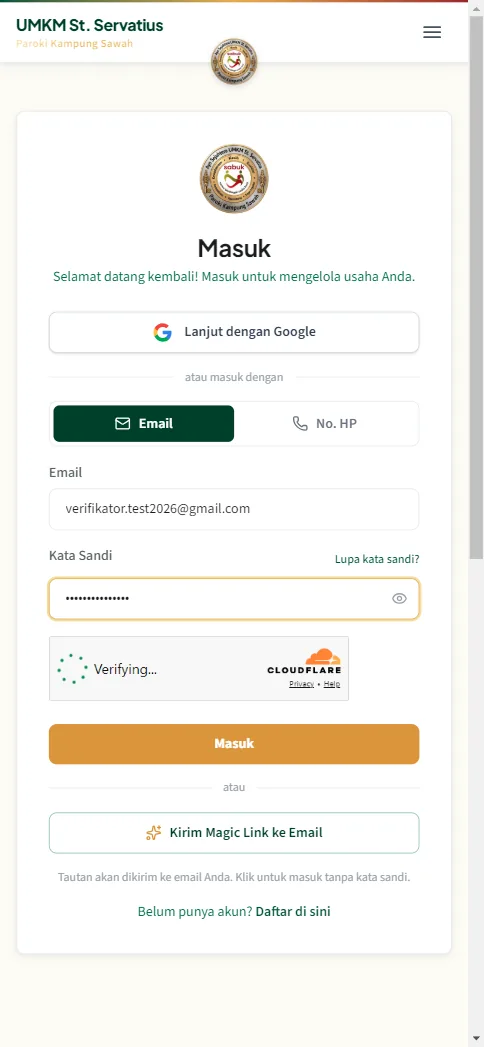 Login admin